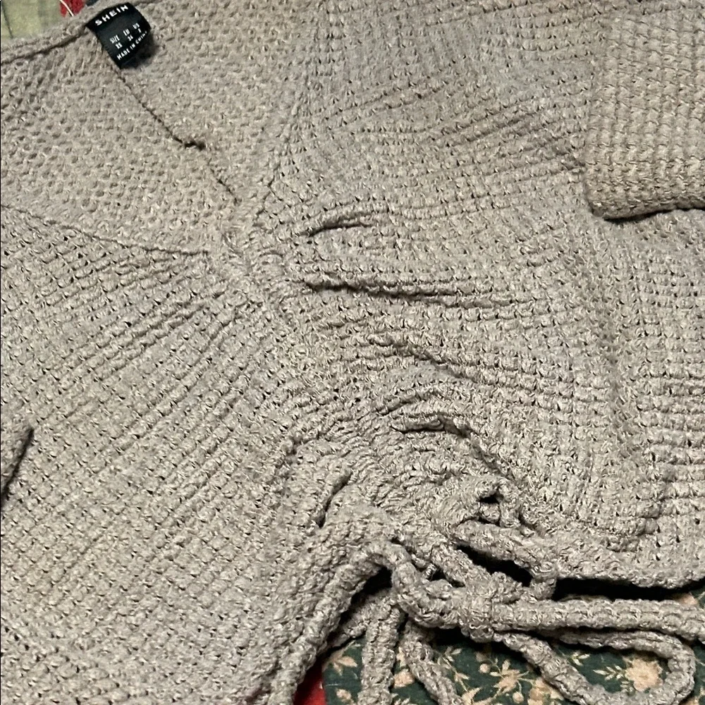 Cozy Beige Knit cropped Sweater - Picture 1 of 4